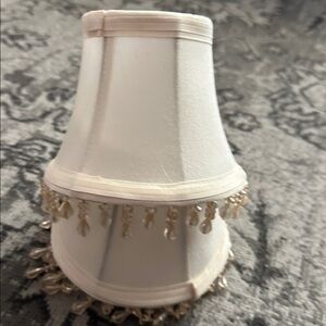 Pair of Lamp Shades with Beaded Trim